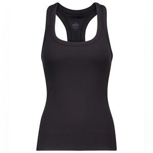 ALO Yoga Black Tank Top with Shelf Bra